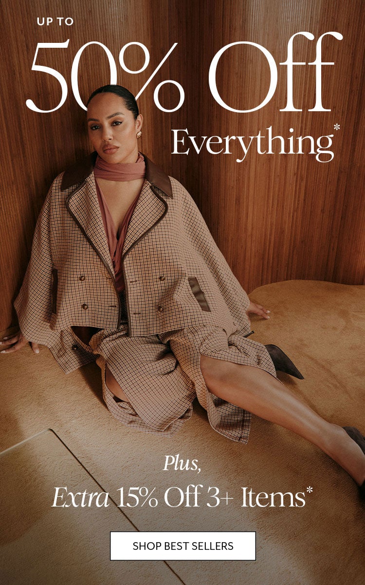 Up to 50% Off Everything + Extra 15% Off 3+ Items
